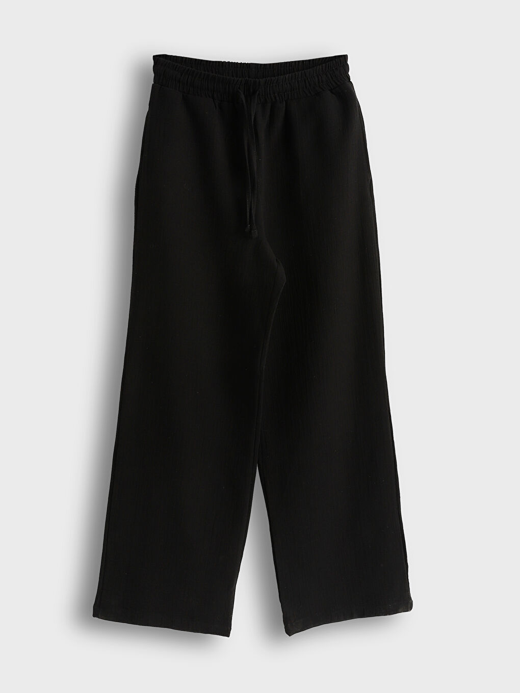 Elasticated Waist Textured Women's Trousers