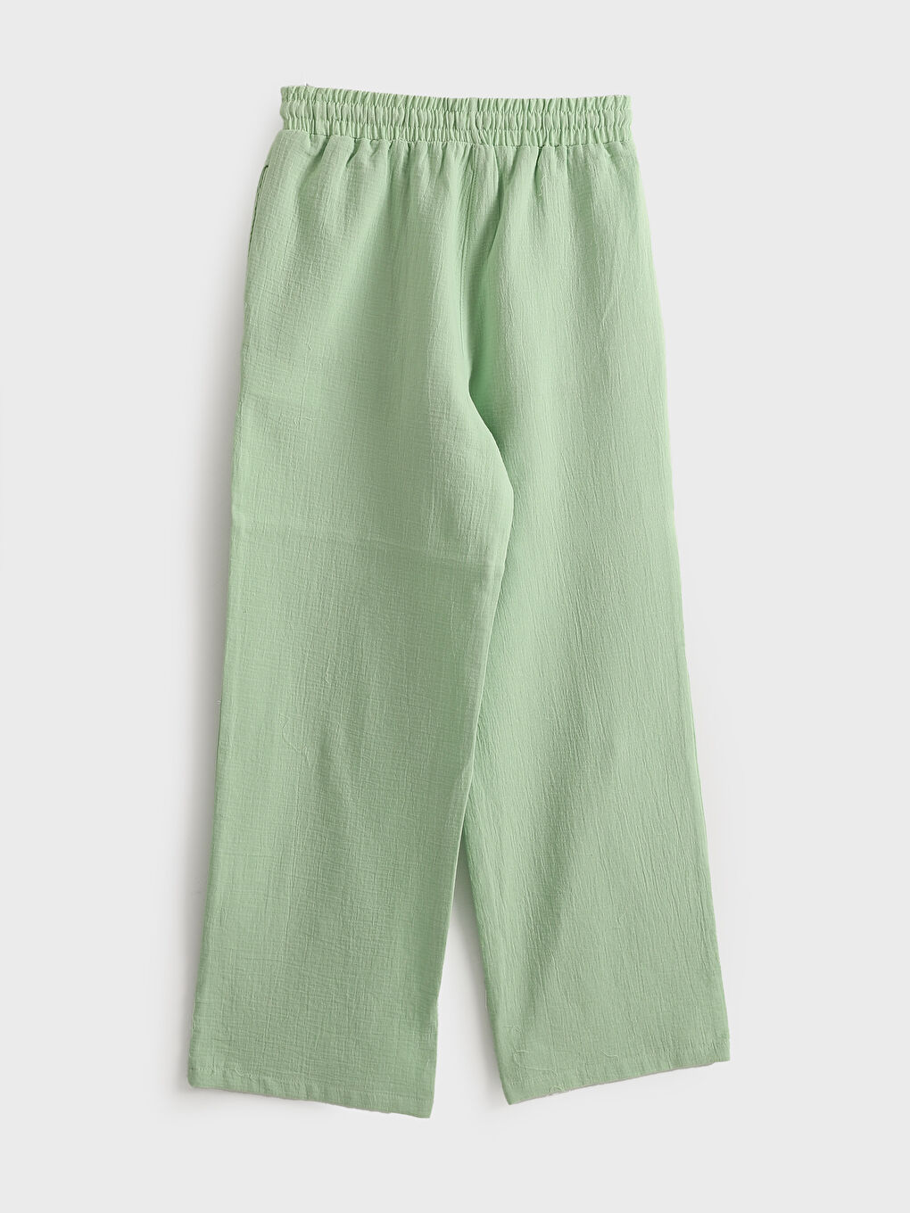 Elasticated Waist Textured Women's Trousers -S5DT38Z8-FWQ