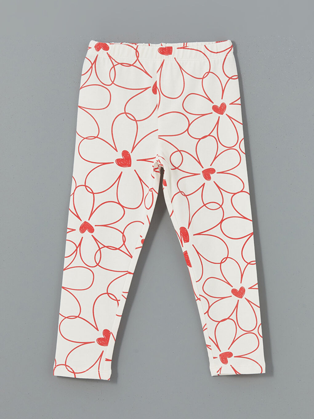 Elasticated Waist Floral Girls' Leggings 2 Pack -S5DT67Z1-LRA