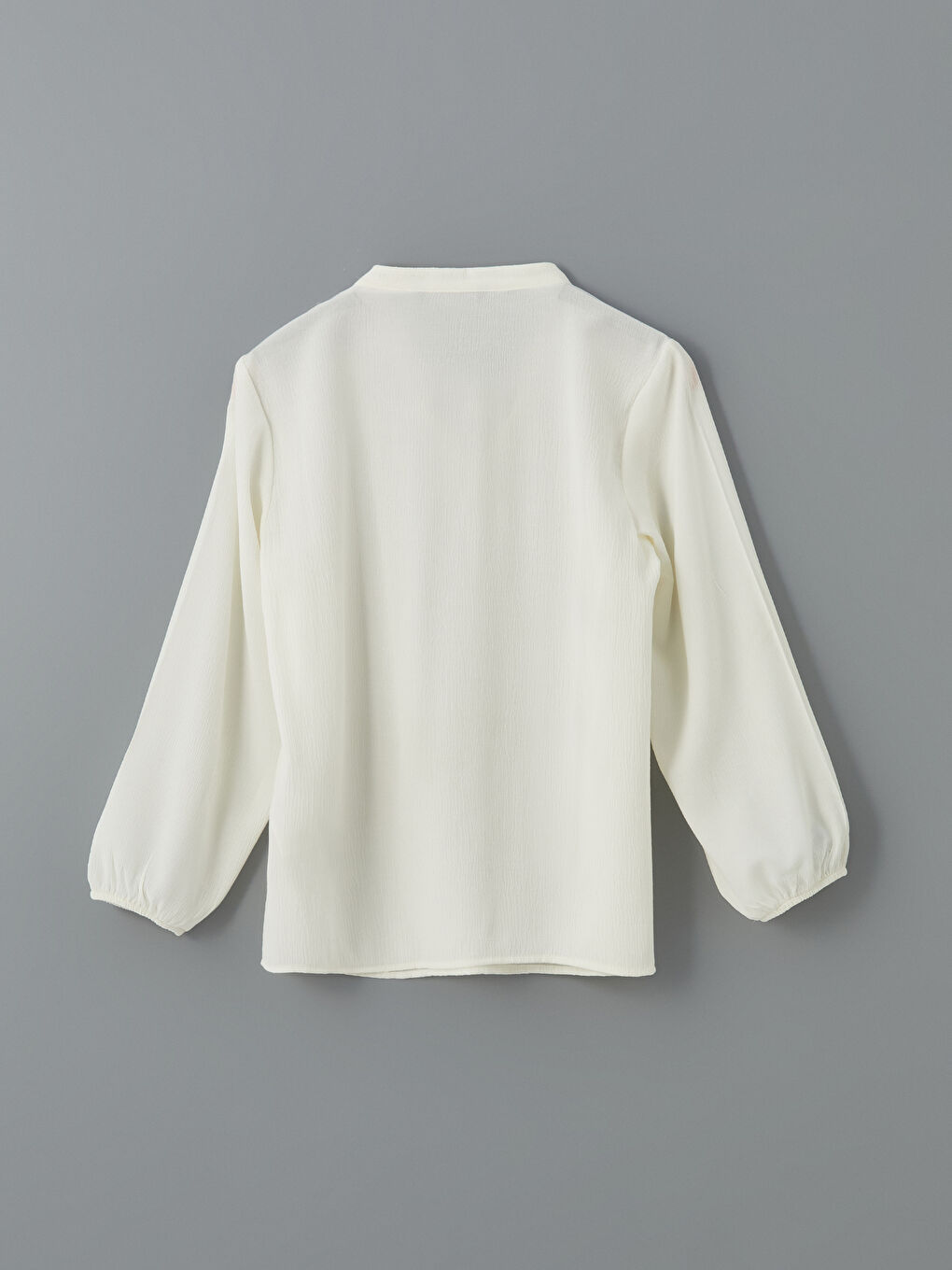 Tie Neck Textured Women's Blouse-5