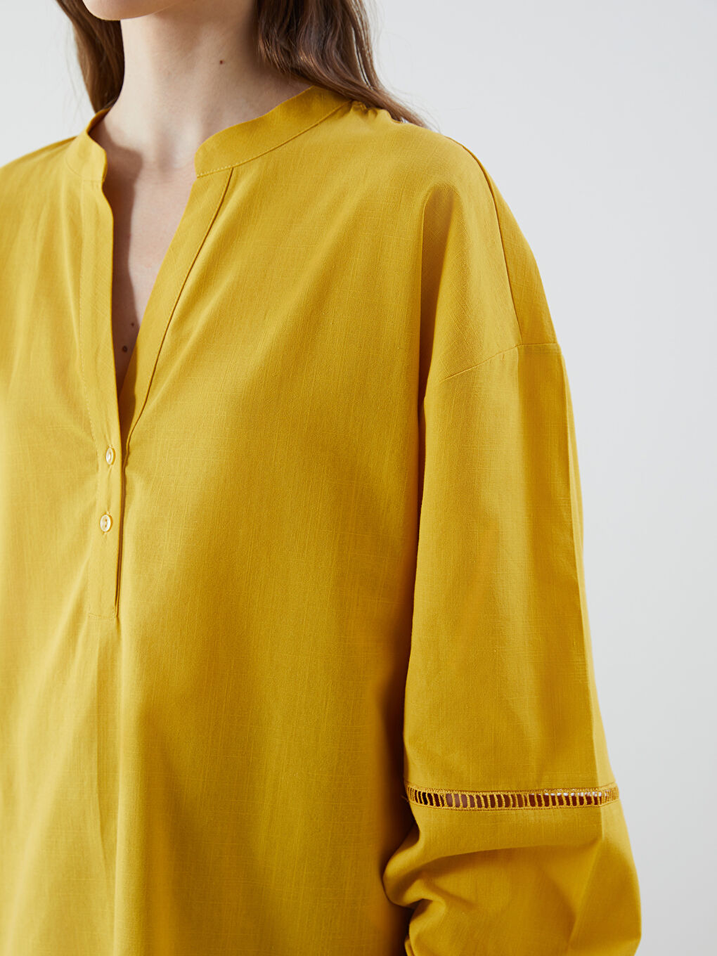 Notch Neck Oversize Women's Blouse -S5DU56Z8-FMJ