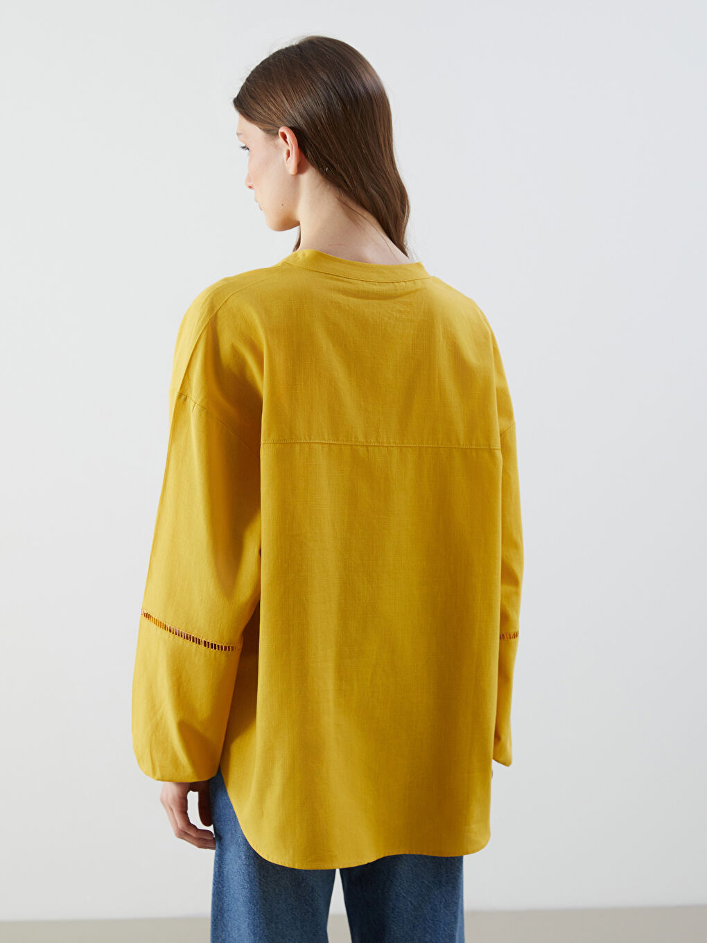 Notch Neck Oversize Women's Blouse -S5DU56Z8-FMJ