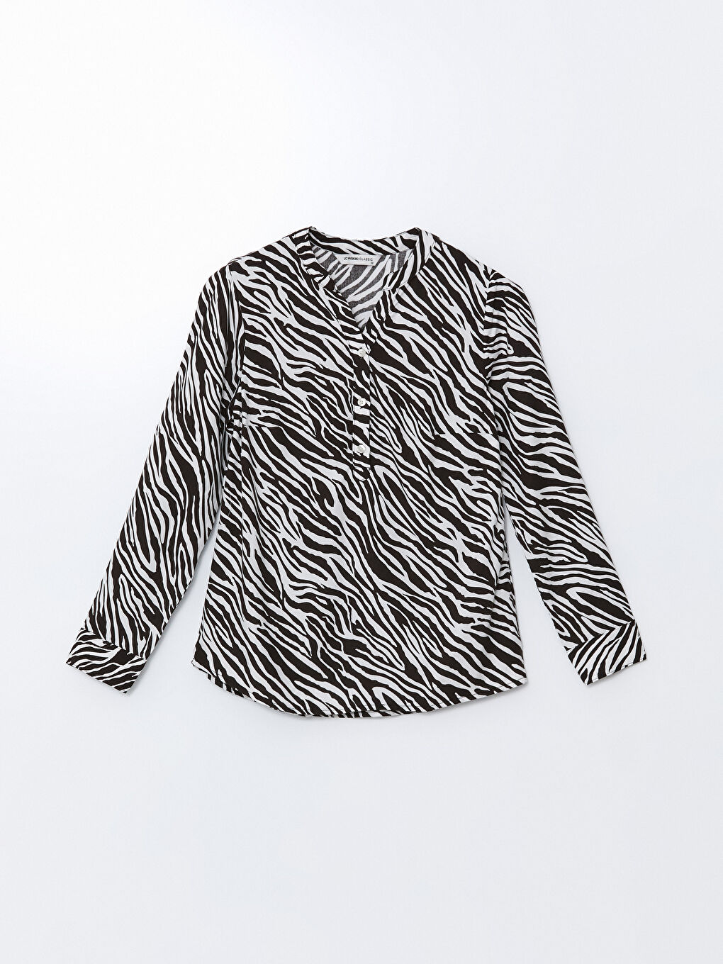 Notch Neck Patterned Women's Blouse -S5DU61Z8-SWC