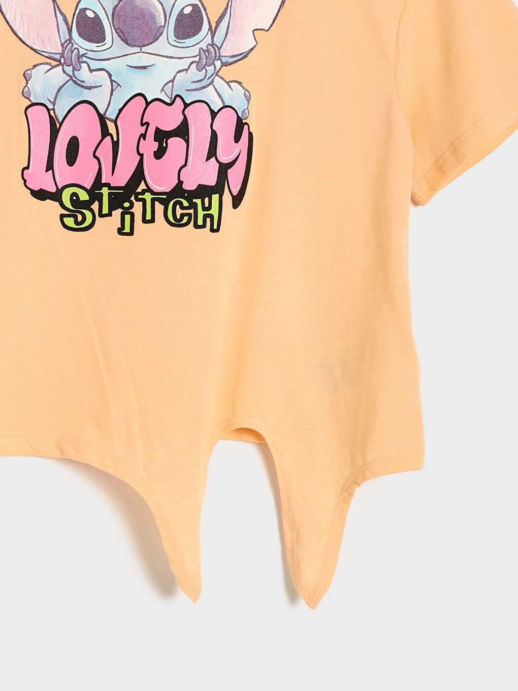 Majica sa okruglim izrezom i štampom Stitch za devojčice-2