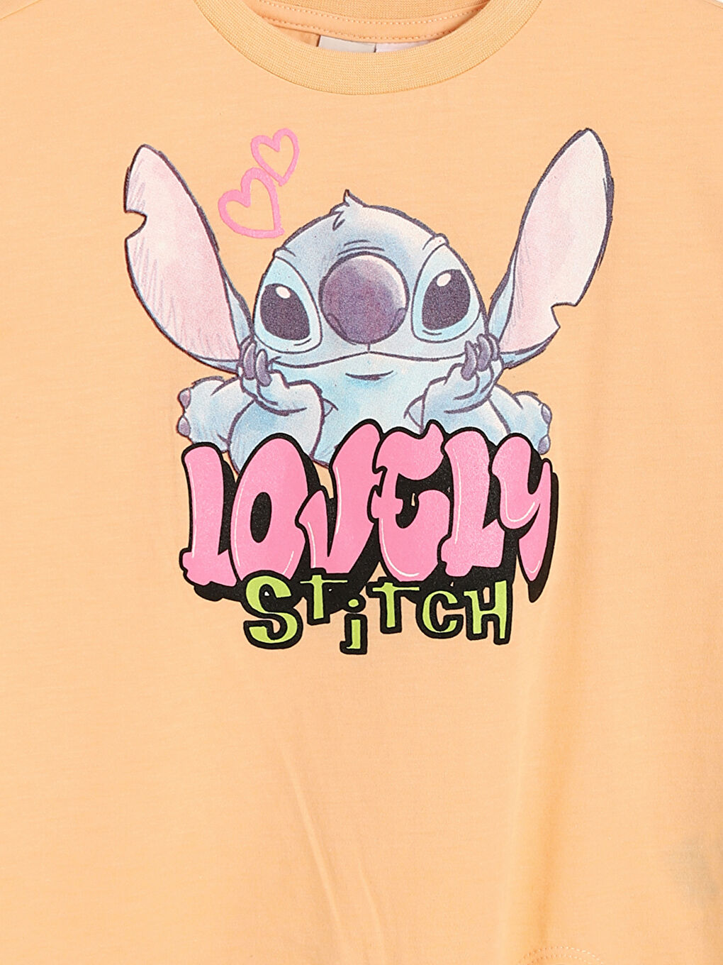 Majica sa okruglim izrezom i štampom Stitch za devojčice-3