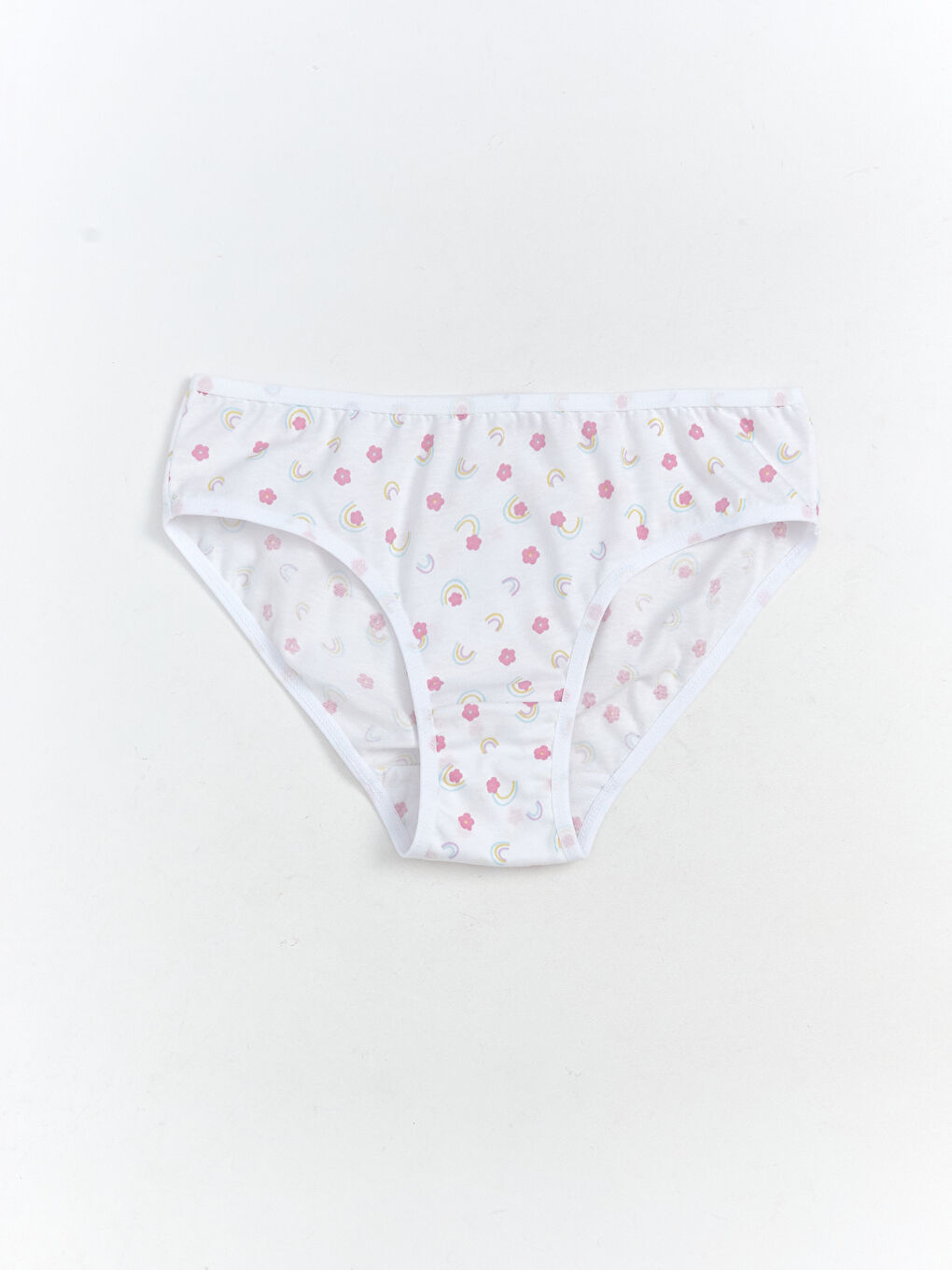 Beyaz Çiçekli Kız Çocuk Külot