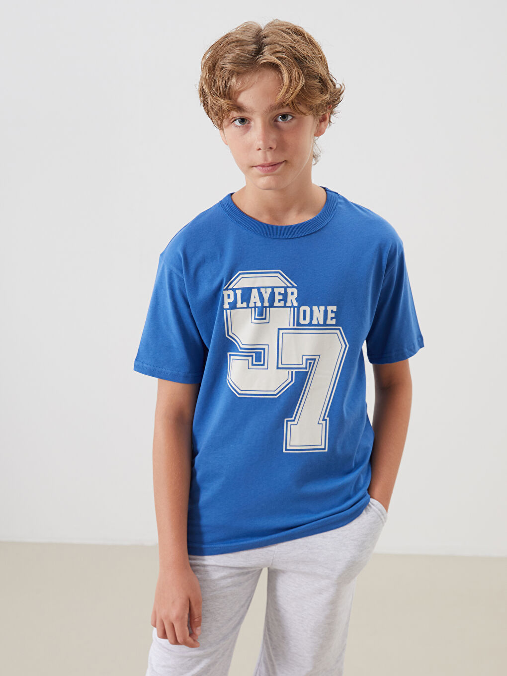 Crew Neck Boys' T-Shirt -S5DV21Z4-R4A
