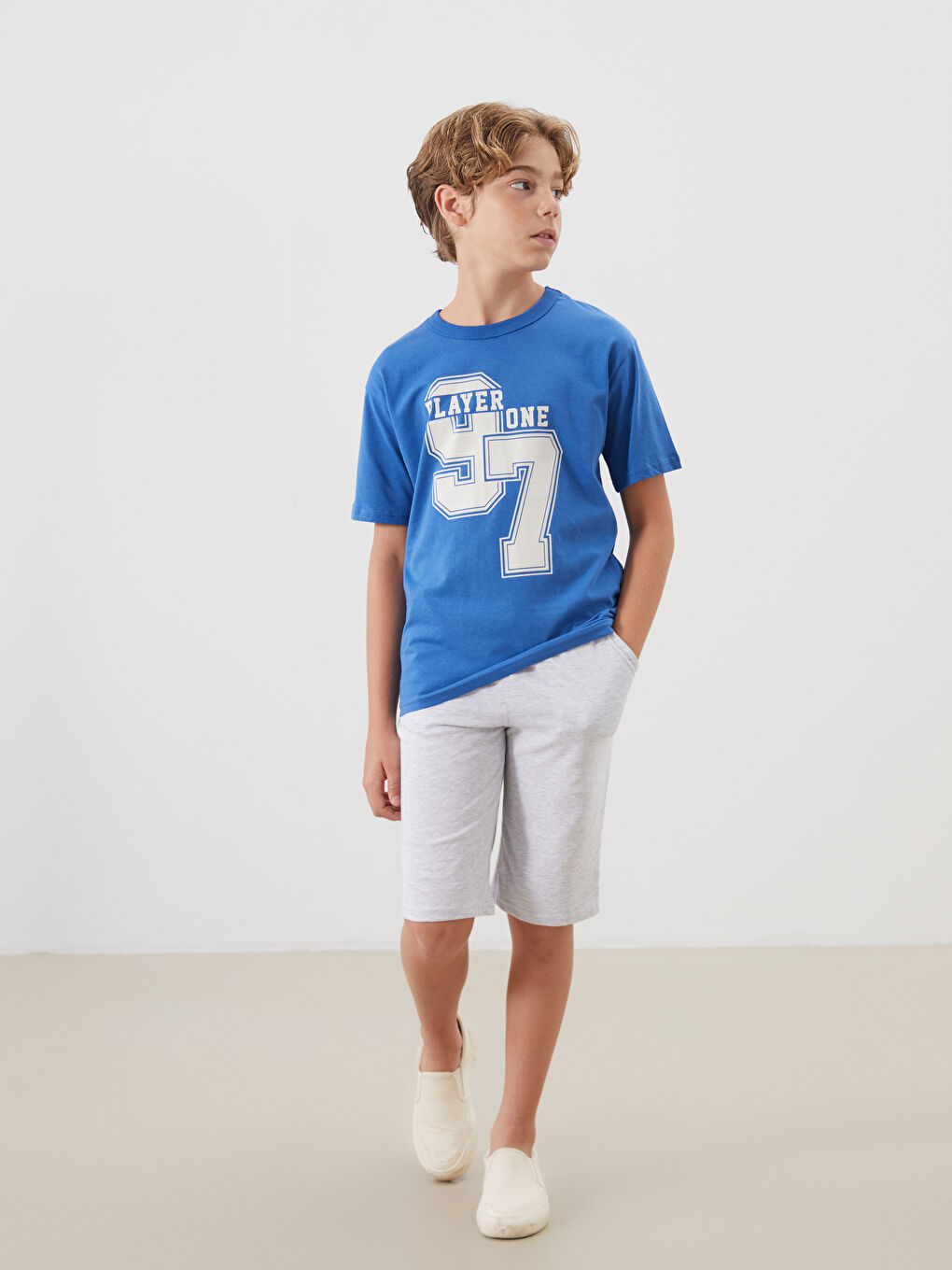 Crew Neck Boys' T-Shirt -S5DV21Z4-R4A