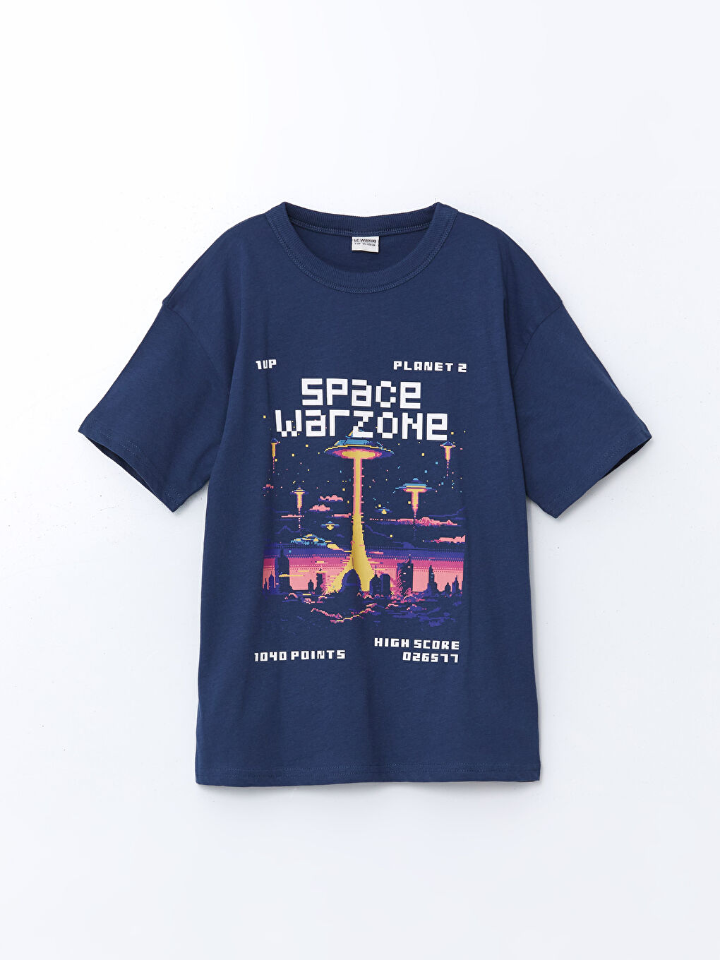 Crew Neck Printed Jersey Boys' T-Shirt -S5DV31Z4-HSD