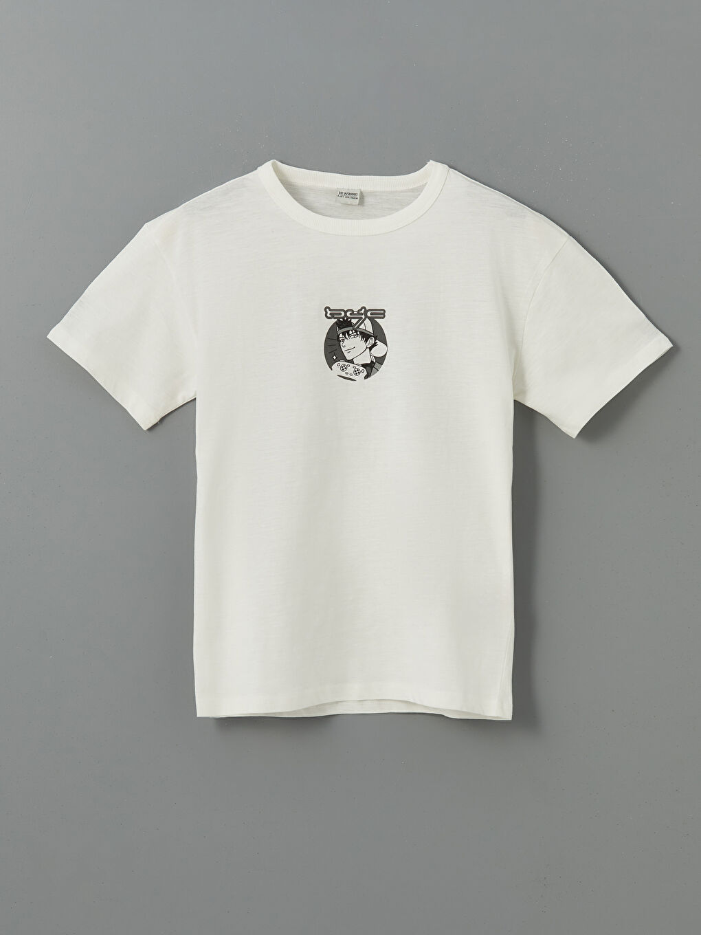 Crew Neck Printed Boys' T-Shirt -S5DV34Z4-FDJ