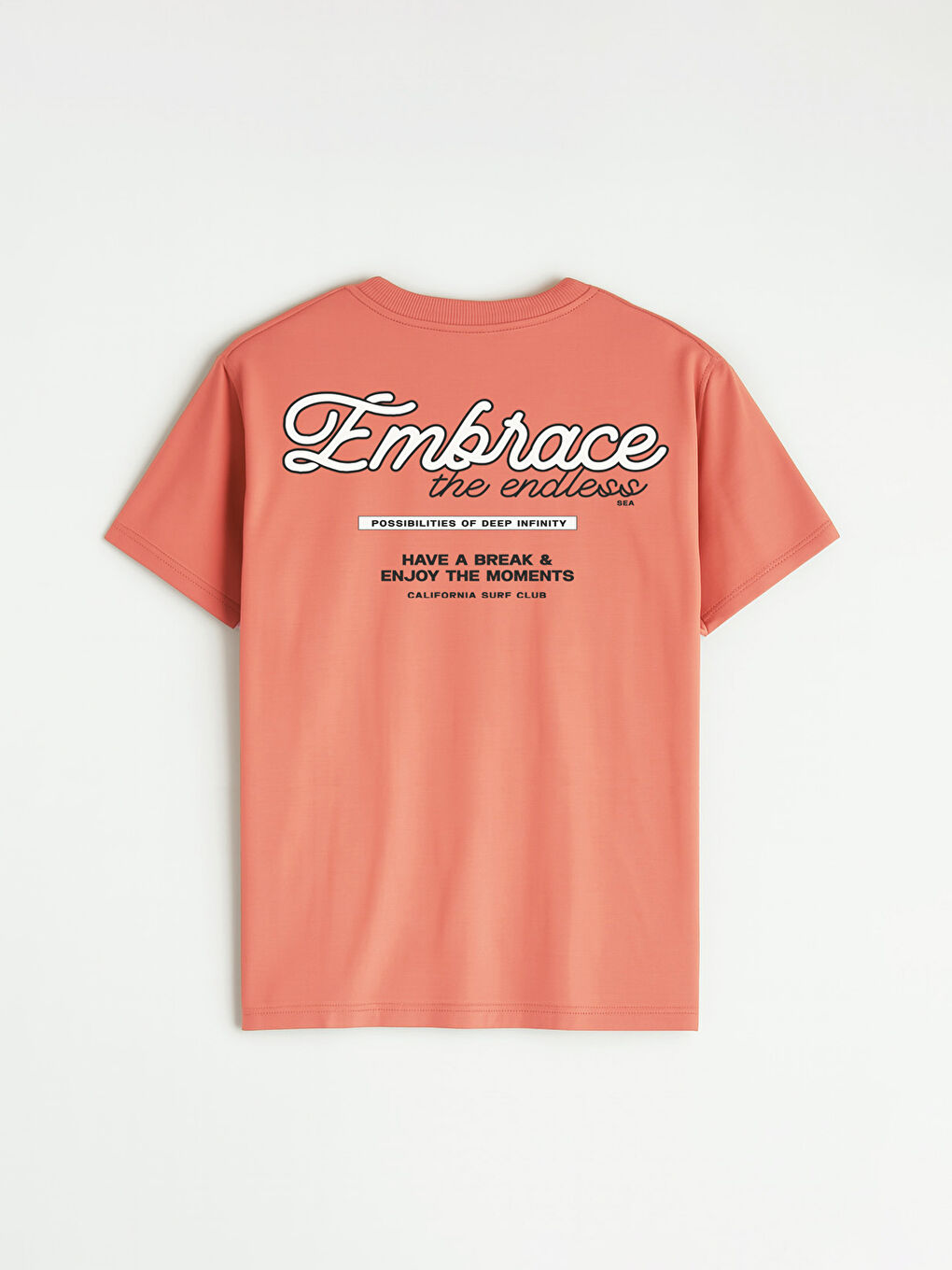 Turuncu Bisiklet Yaka Erkek Çocuk Tişört-1