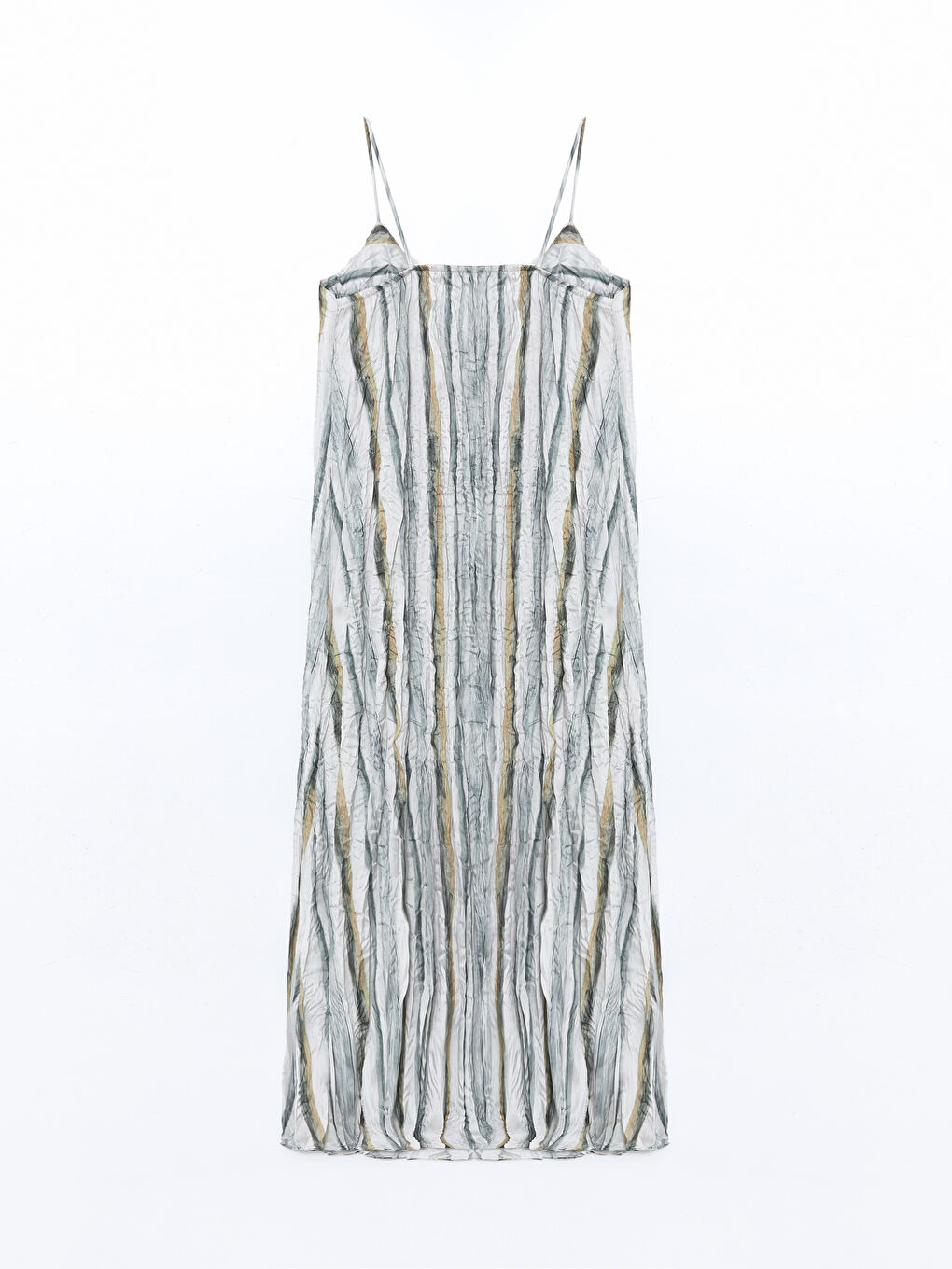V-Neck Striped Strappy Satin Women's Dress -S5DV96Z8-LRF