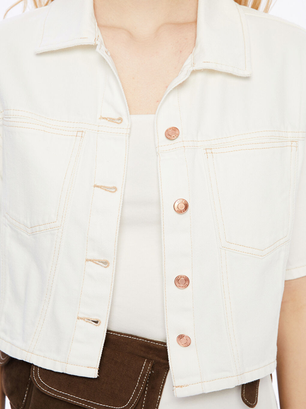 Regular Fit Women's Denim Shirt -S5DY07Z8-Q6K
