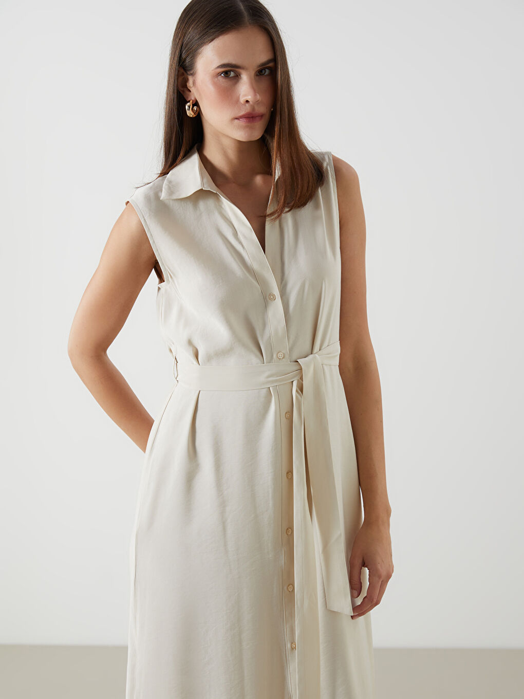 Belted Shirt Dress -S5DY13Z8-R9J