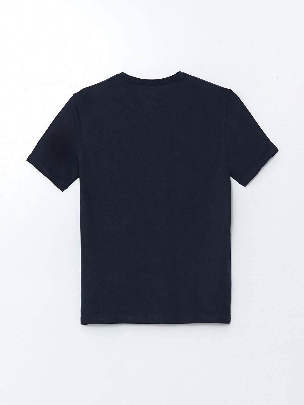 Lacivert Bisiklet Yaka Kısa Kollu Erkek Pijama Üst-1