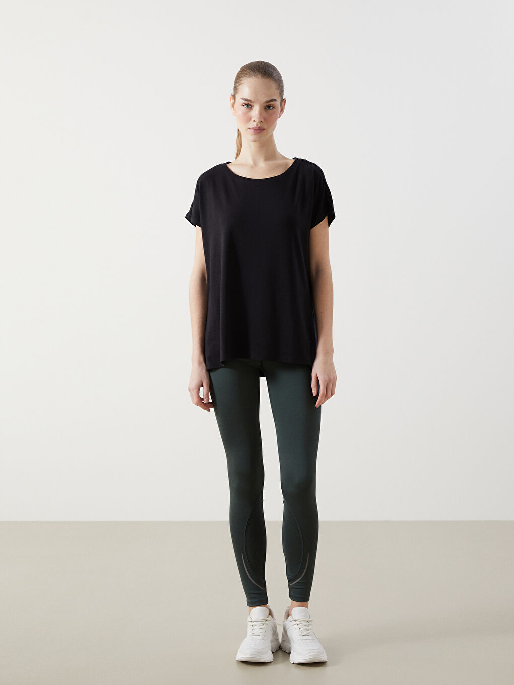 Crew Neck Oversize Women's Sports T-Shirt -S5DY35Z8-CVL