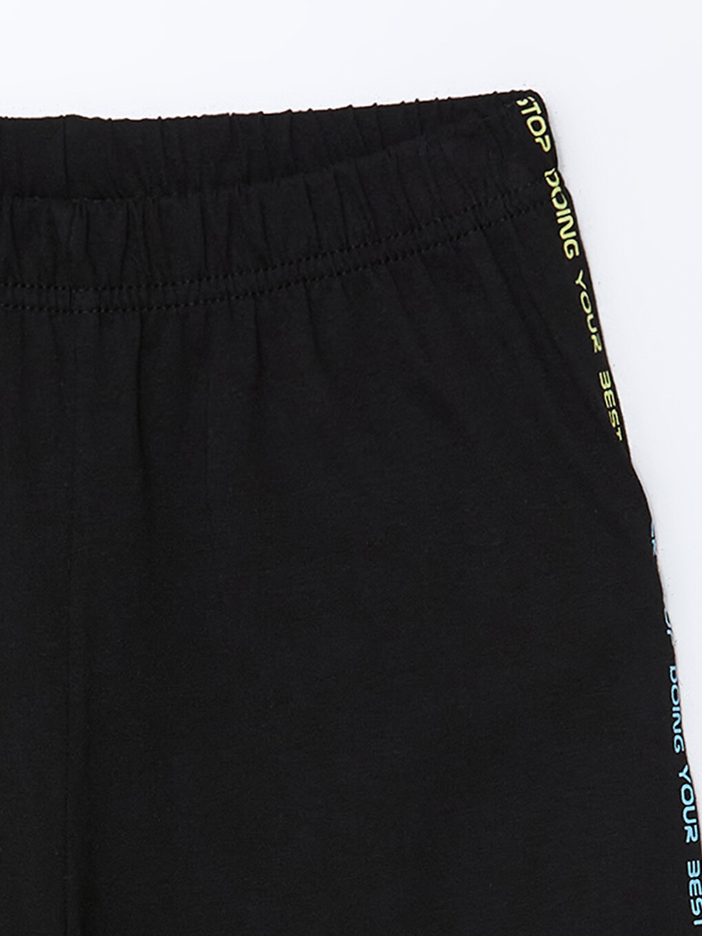 Siyah Baskılı Erkek Çocuk Pijama Şort-2