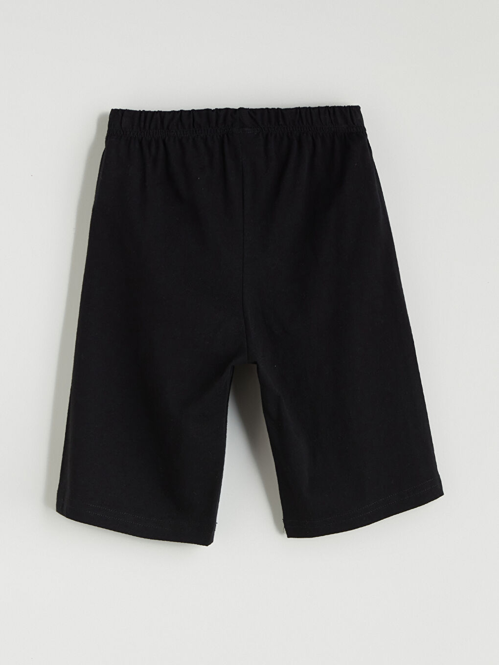 Siyah Bisiklet Yaka Beşiktaş Baskılı Erkek Çocuk Şortlu Pijama Takımı-6