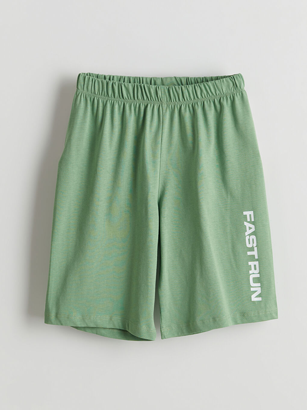 Yeşil Beli Lastikli Erkek Çocuk Pijama Şort