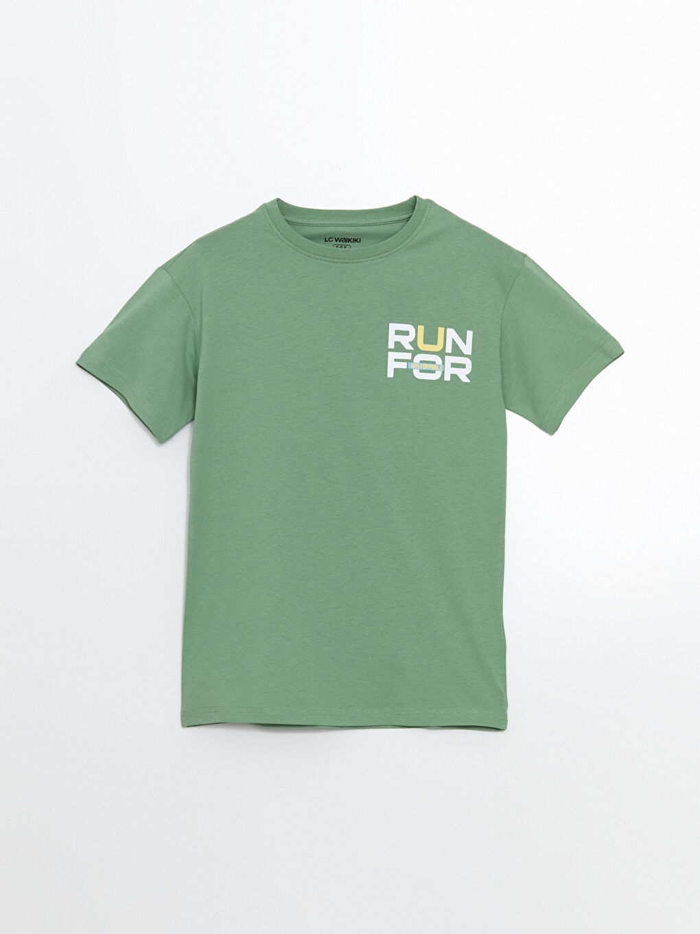 LCW Kids Yeşil Bisiklet Yaka Erkek Çocuk Pijama Üst - 1