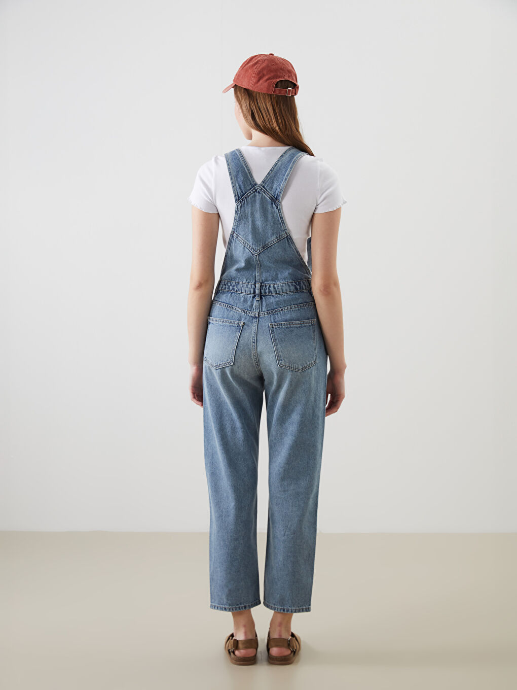 Square Neck Women'S Denim Salopette -S5EA10Z8-K9M