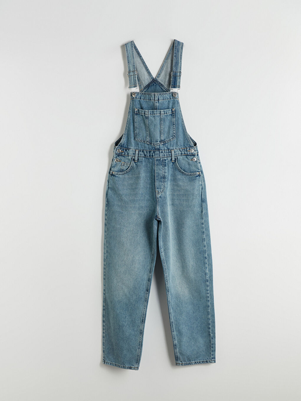 Square Neck Women'S Denim Salopette -S5EA10Z8-K9M