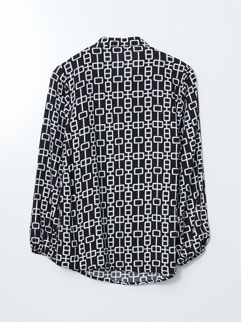 Tie Neck Patterned Women's Blouse -S5EA19Z8-LQJ