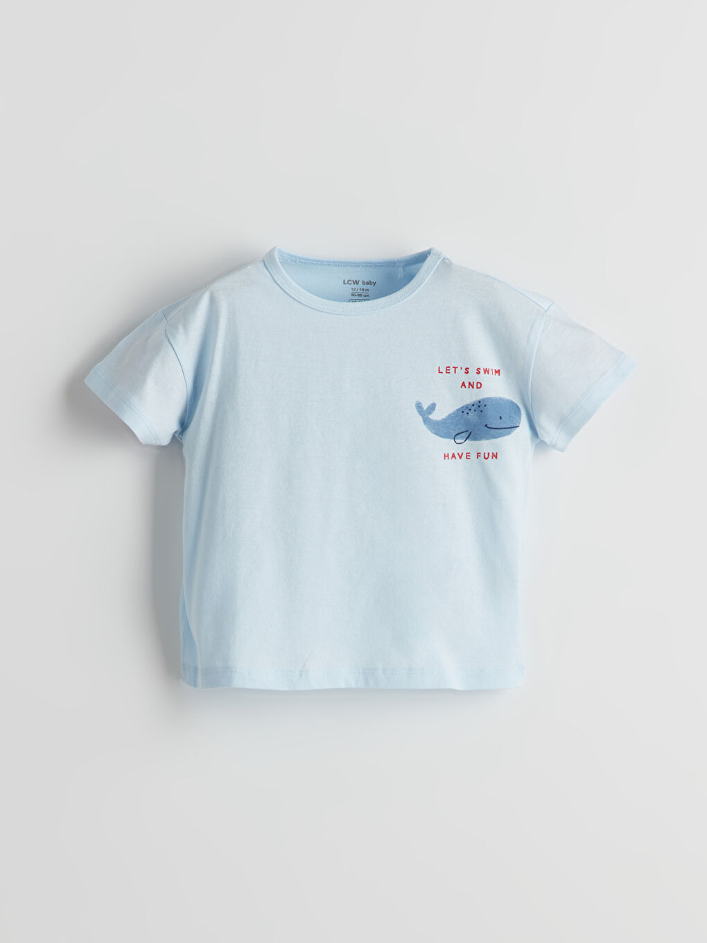 Mavi Bisiklet Yaka Baskılı Erkek Bebek Tişört