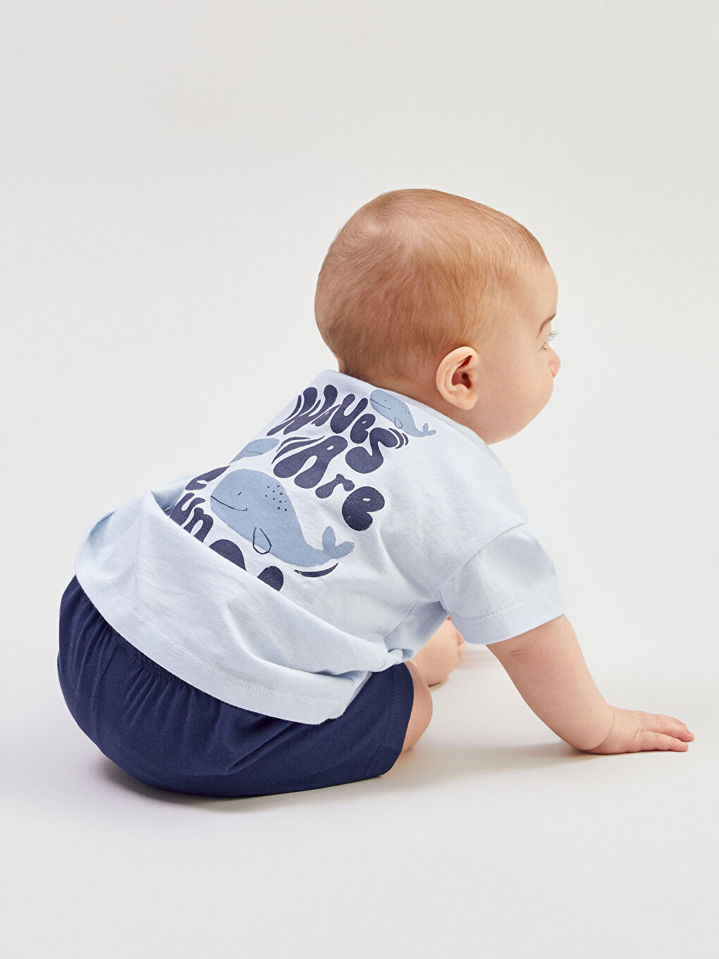 LCW baby Baskılı Erkek Bebek Şortlu Pijama Takımı -S5EA76Z1-YMQ