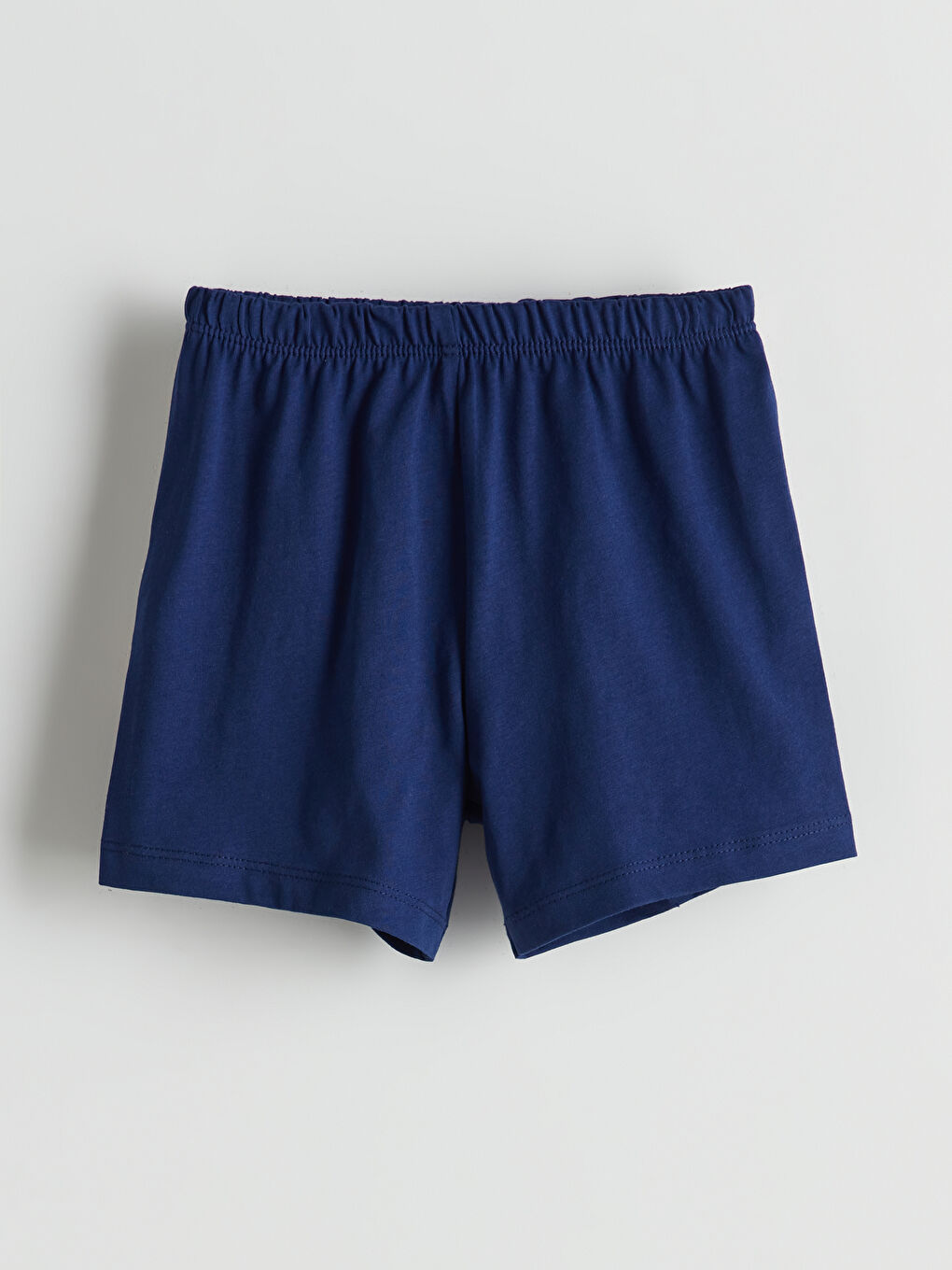 Lacivert Beli Lastikli Penye Erkek Bebek Şort