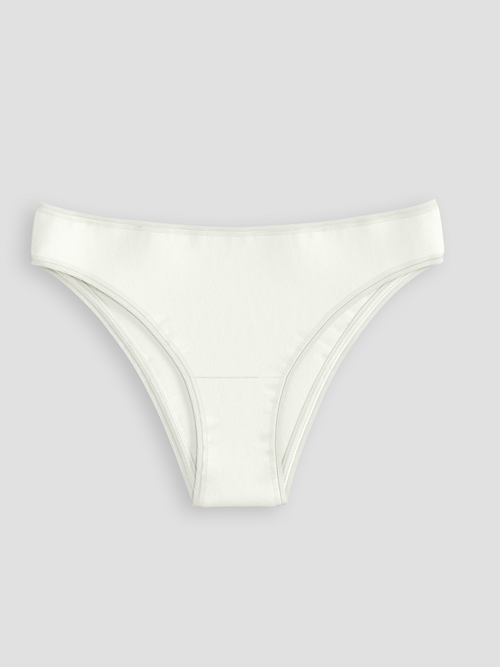 Ekru Düz Brazilian Külot