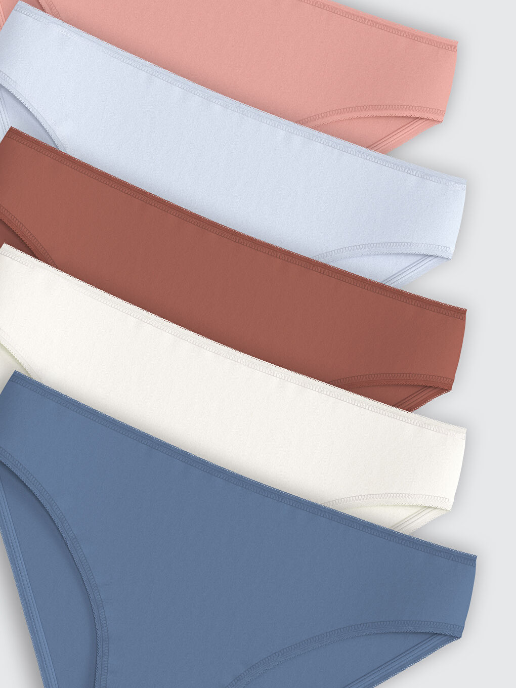 Plain Bikini Panties 5-Pack -S5EB13Z8-SCJ