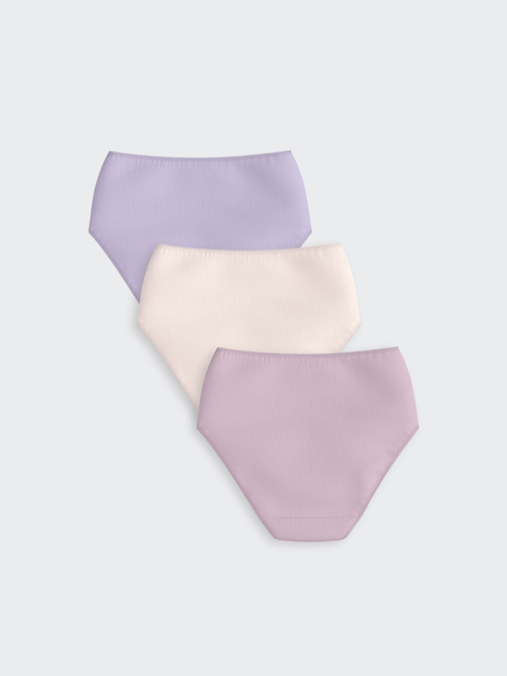 LCW DREAM Lila Düz Klasik Külot 3'lü Paket - 1