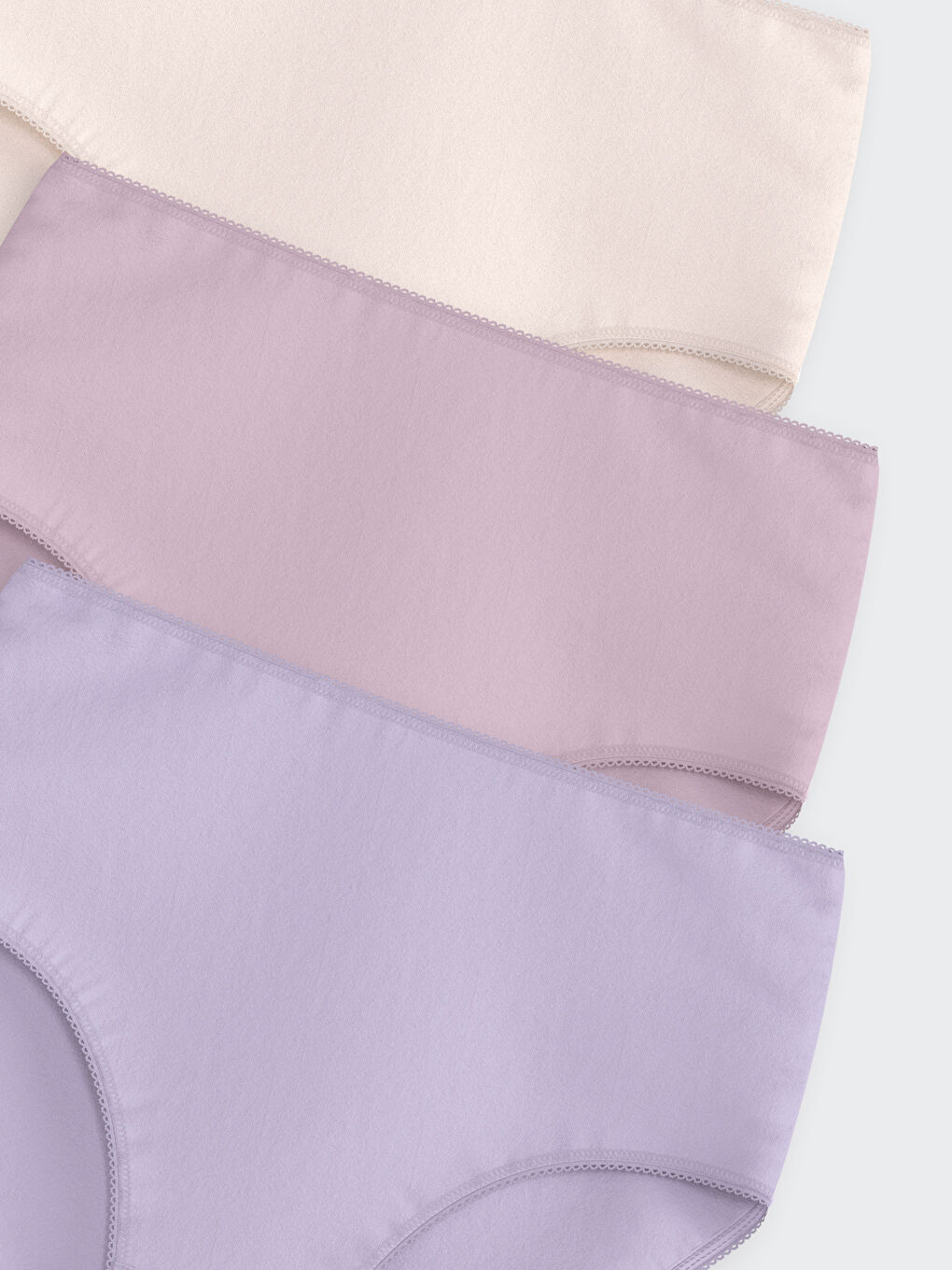 LCW DREAM Lila Düz Klasik Külot 3'lü Paket - 2