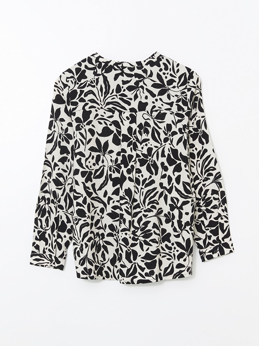 Tie Neck Patterned Blouse-5