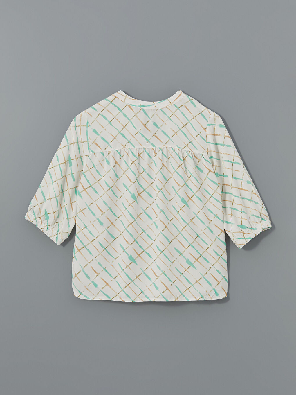 Notch Neck Patterned Women's Blouse -S5EB23Z8-SWC