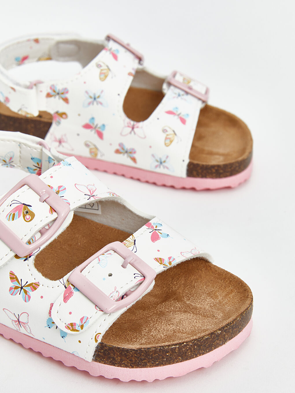 Printed Hook and Loop Closure Baby Girl Sandals -S5EB35Z1-LRA
