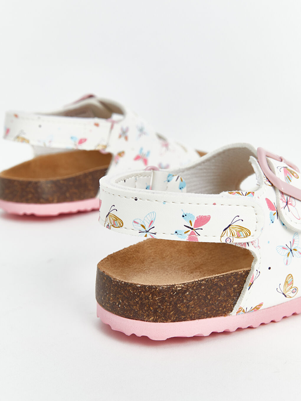 Printed Hook and Loop Closure Baby Girl Sandals -S5EB35Z1-LRA