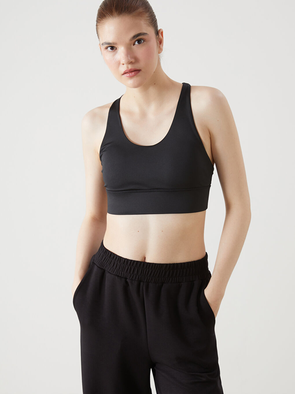Non-Wired Non-Padded Plain Sports Bustier -S5EB44Z8-CVL