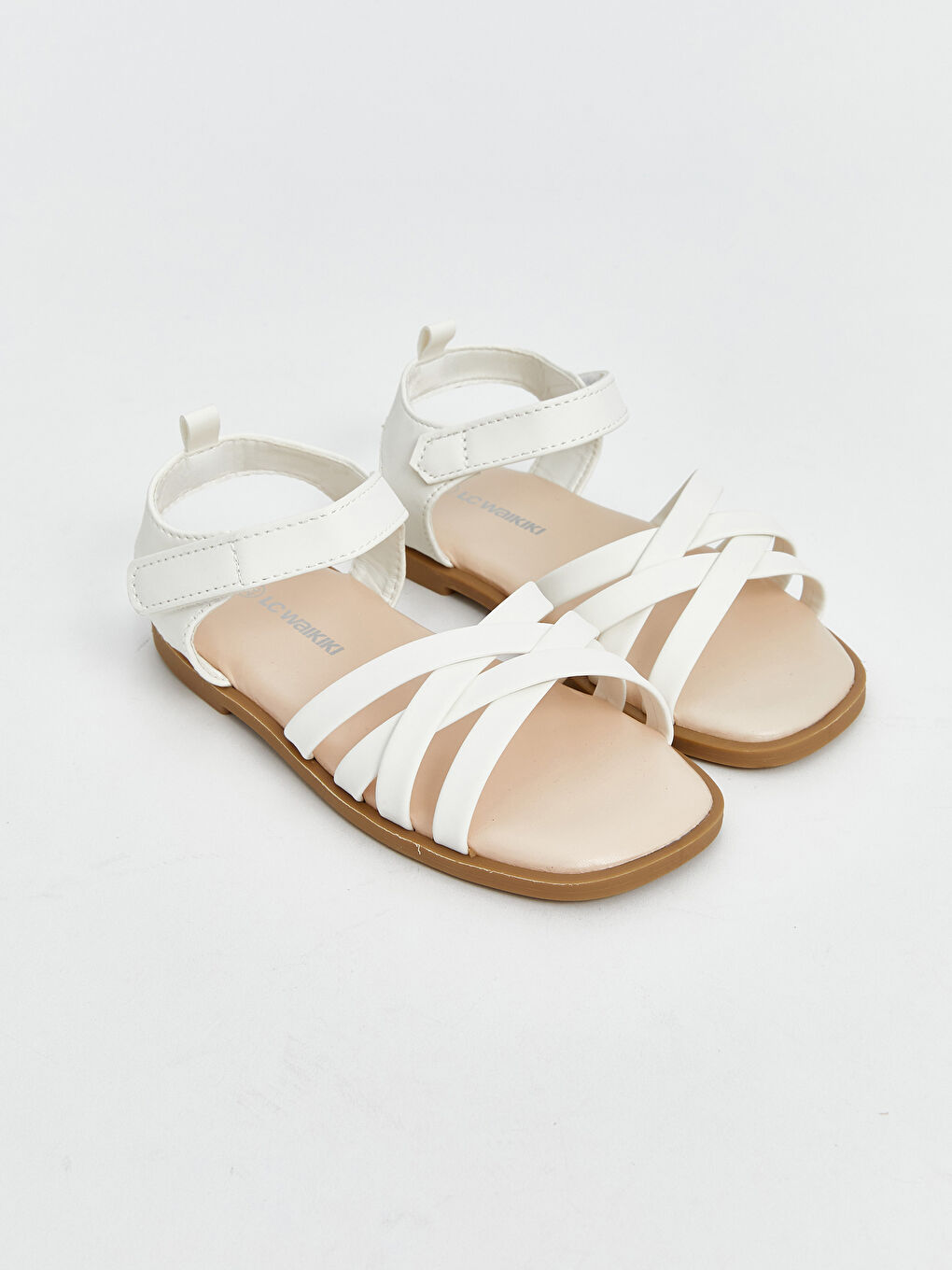 Leather Look Hook and Loop Girls Sandals -S5EB61Z4-Q6K