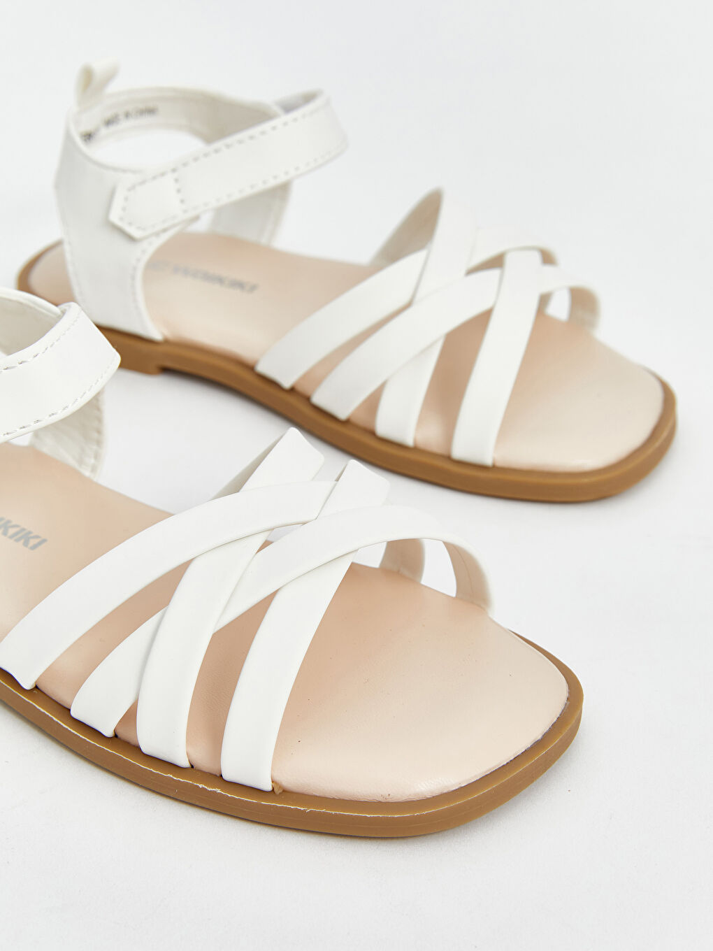 Leather Look Hook and Loop Girls Sandals -S5EB61Z4-Q6K