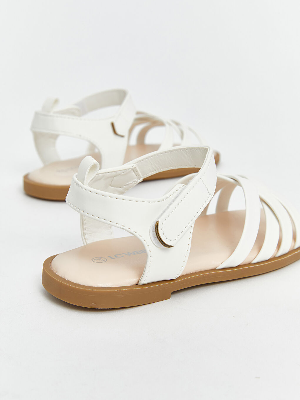 Leather Look Hook and Loop Girls Sandals -S5EB61Z4-Q6K