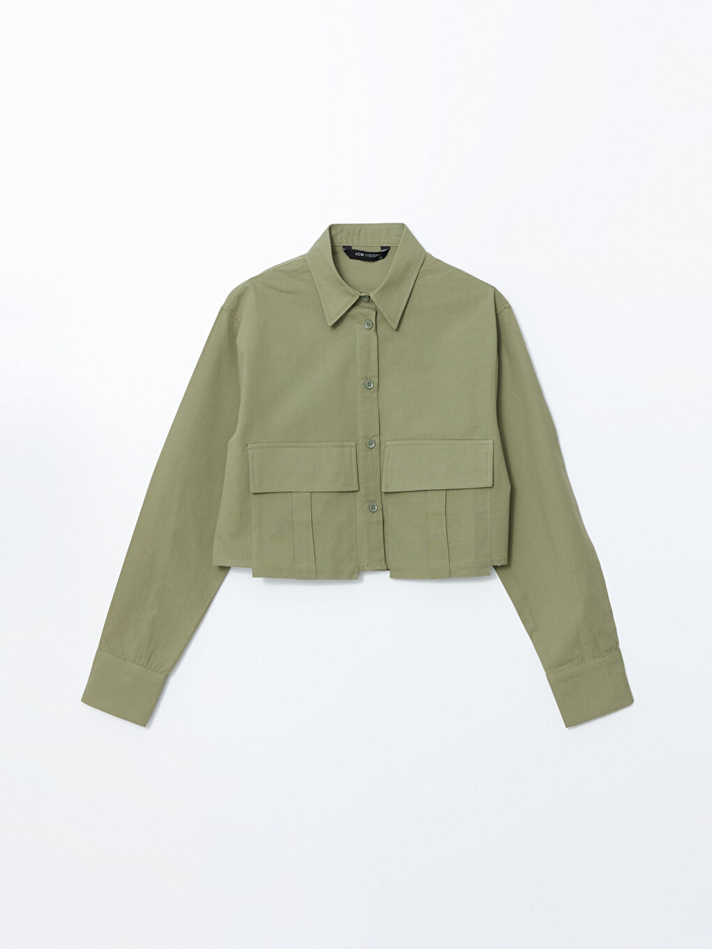 Crop Poplin Women's Shirt -S5EC02Z8-GUY