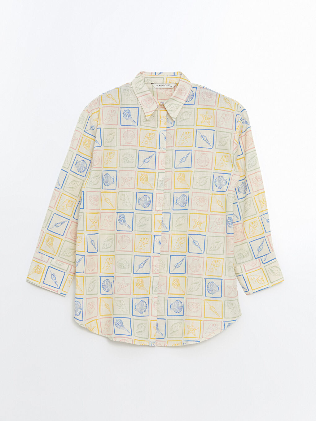 Tunique Chemise Pour Femmes Surdimensionnée À Motifs-4