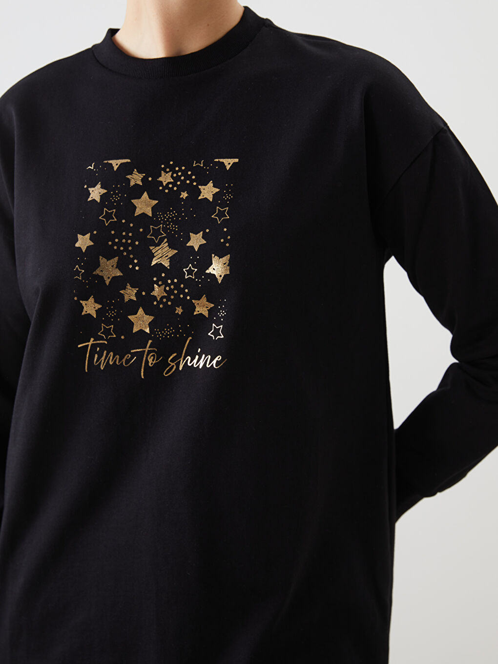 Printed Oversize Women's Sweatshirt Tunic -S5EC29Z8-CVL