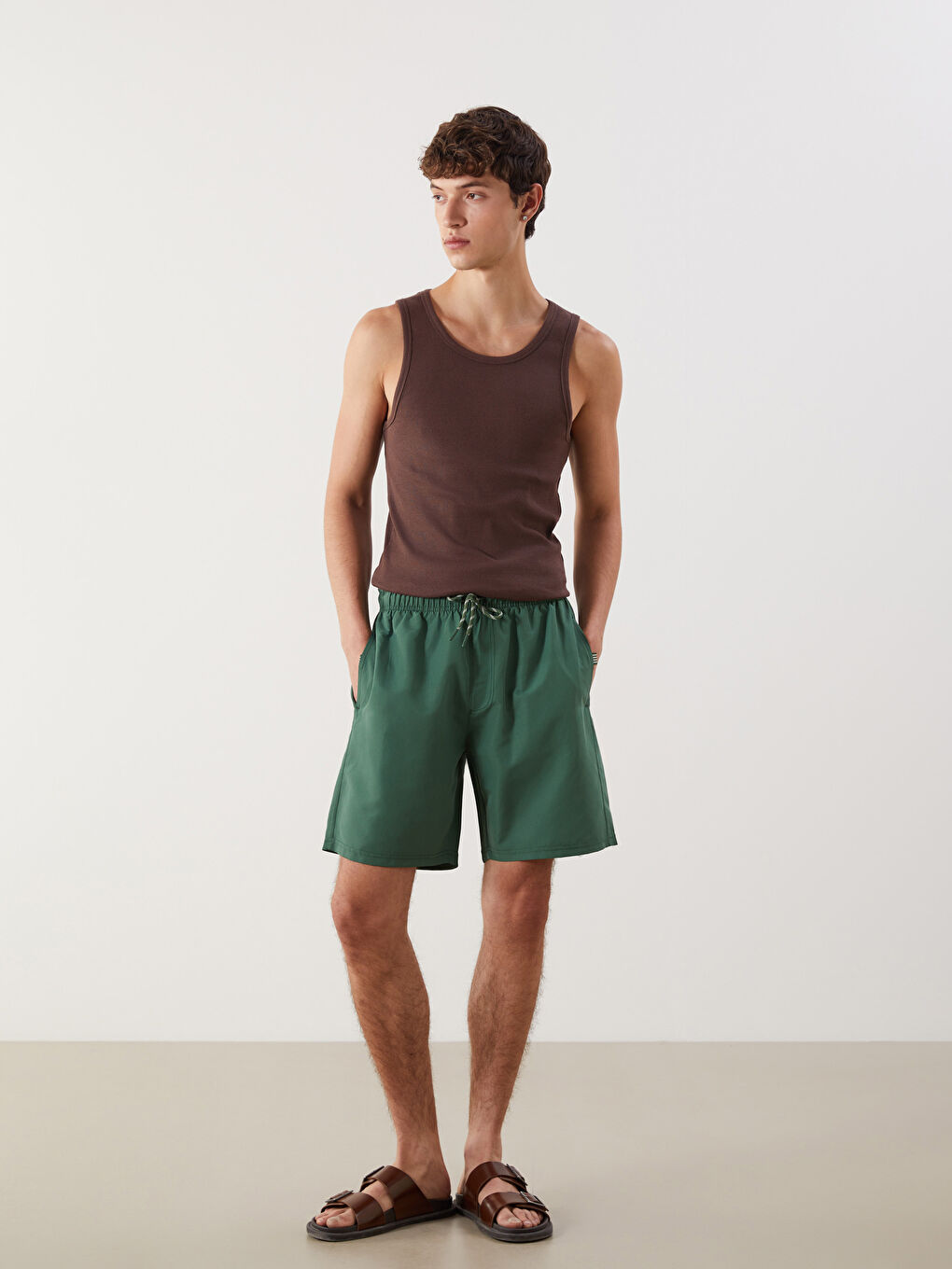 Short de Bain Basique Court Pour Hommes