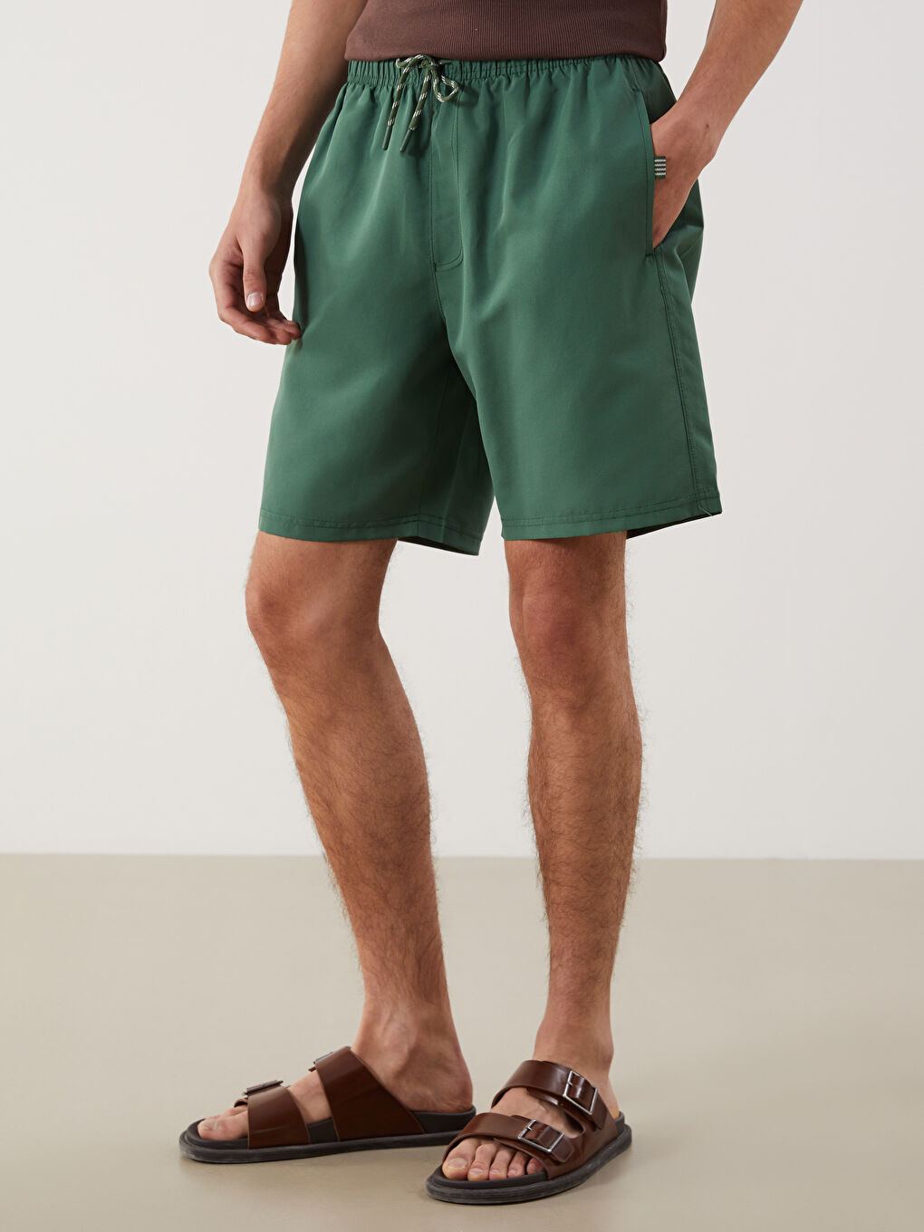 Short de Bain Basique Court Pour Hommes-1