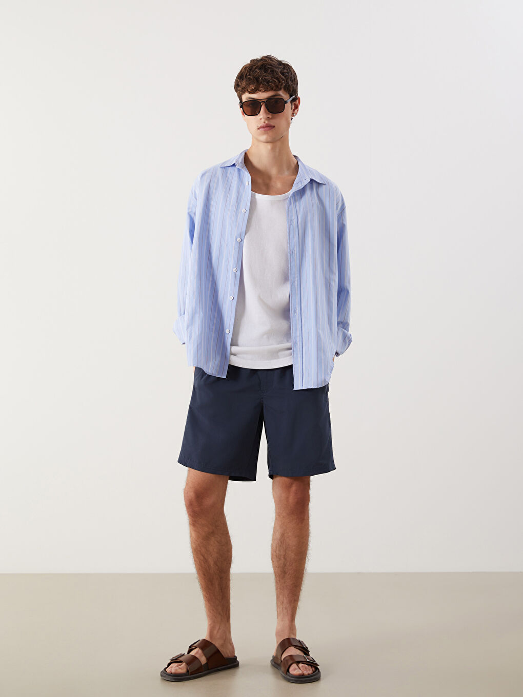 Short Length Basic Men's Swimming Shorts -S5EC43Z8-KAX