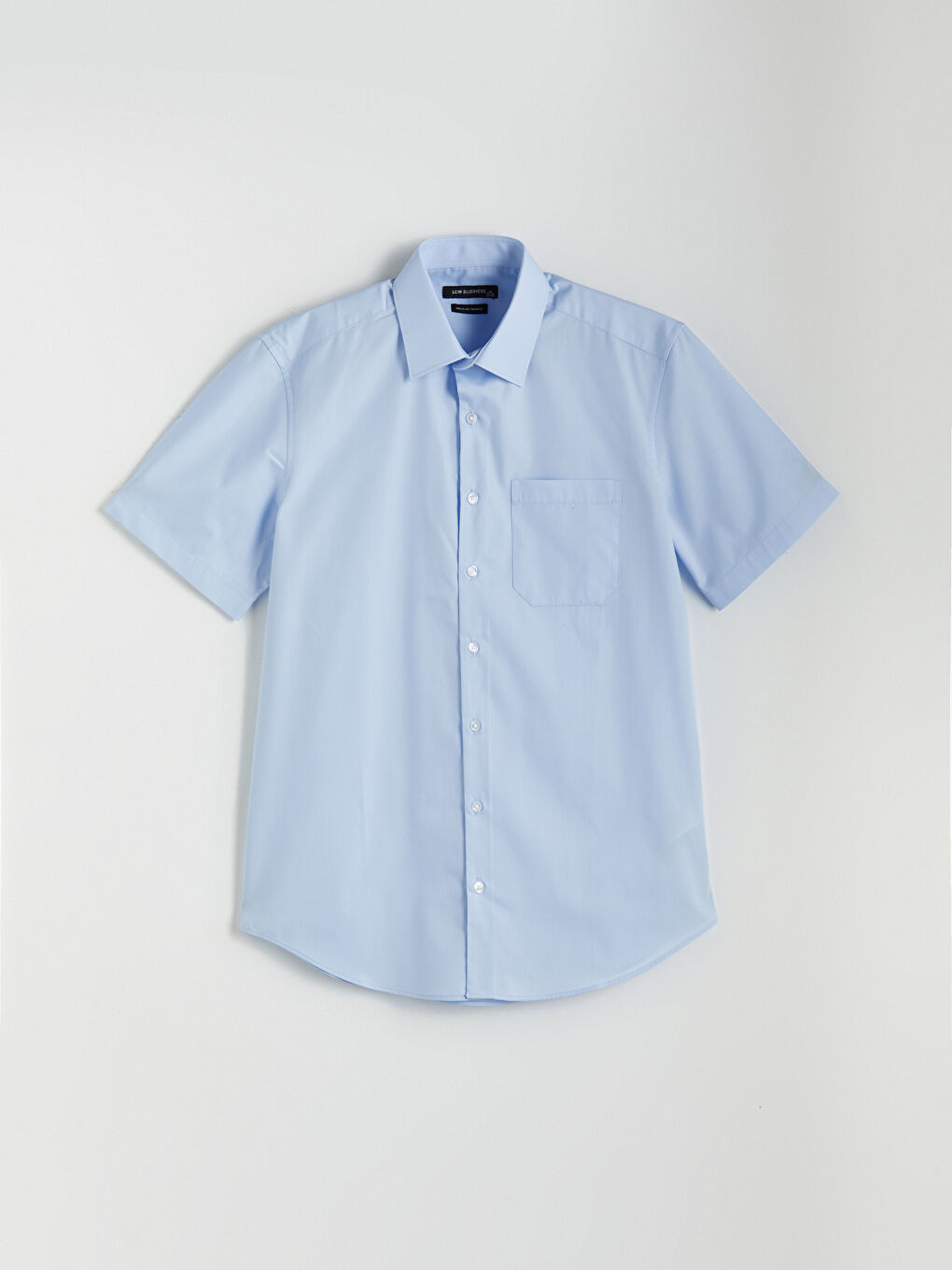 Regular Fit Short Sleeve Poplin Men's Shirt -S5EC48Z8-DLZ