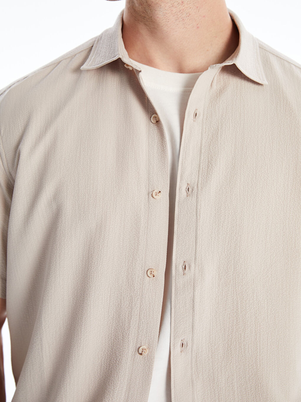 LCW Vision Regular Fit Short Sleeve Men's Shirt -S5EC58Z8-D1N